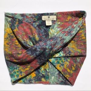 Watercolor knot graphic cowl scarf